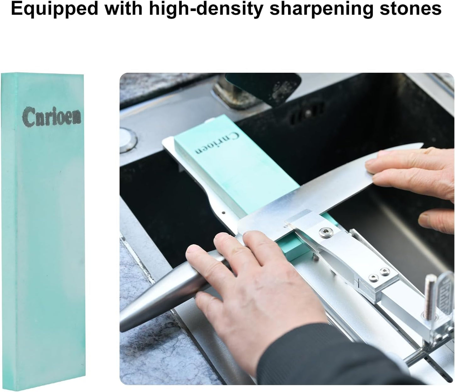 Whetstone Knife Sharpener Blade Guide | Sharpening Stone Holder, Adjustable, Kit for Kitchen Knives