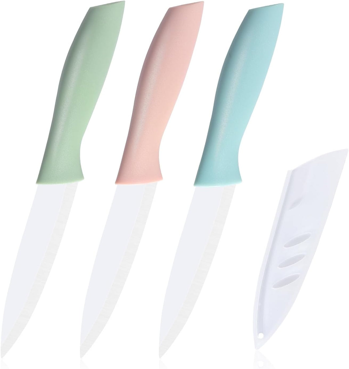 3 Pieces Ceramic Knives set, 4 inch Fruit Knife is Suitable for Most Vegetables, Fruits and Meats