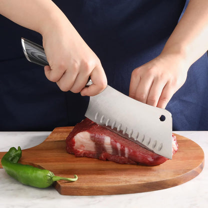 Cangshan NAKA Series 6-inch Meat Cleaver with Sheath, Forged Swedish 14C28N Steel, 503091