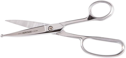718LRBP Scissors, Made in USA, Heavy Duty Shear with Large Ring and Forged Ball Tips for Poultry Venting, 9-1/8-Inch