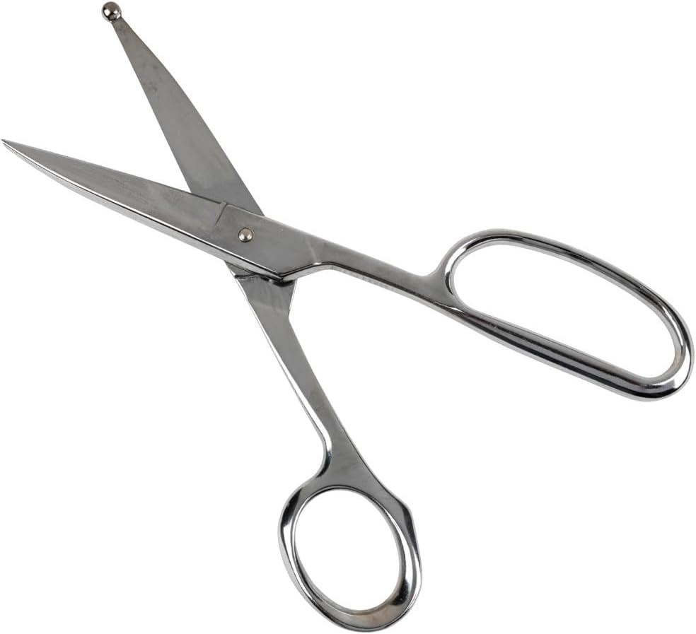 718LRBP Scissors, Made in USA, Heavy Duty Shear with Large Ring and Forged Ball Tips for Poultry Venting, 9-1/8-Inch