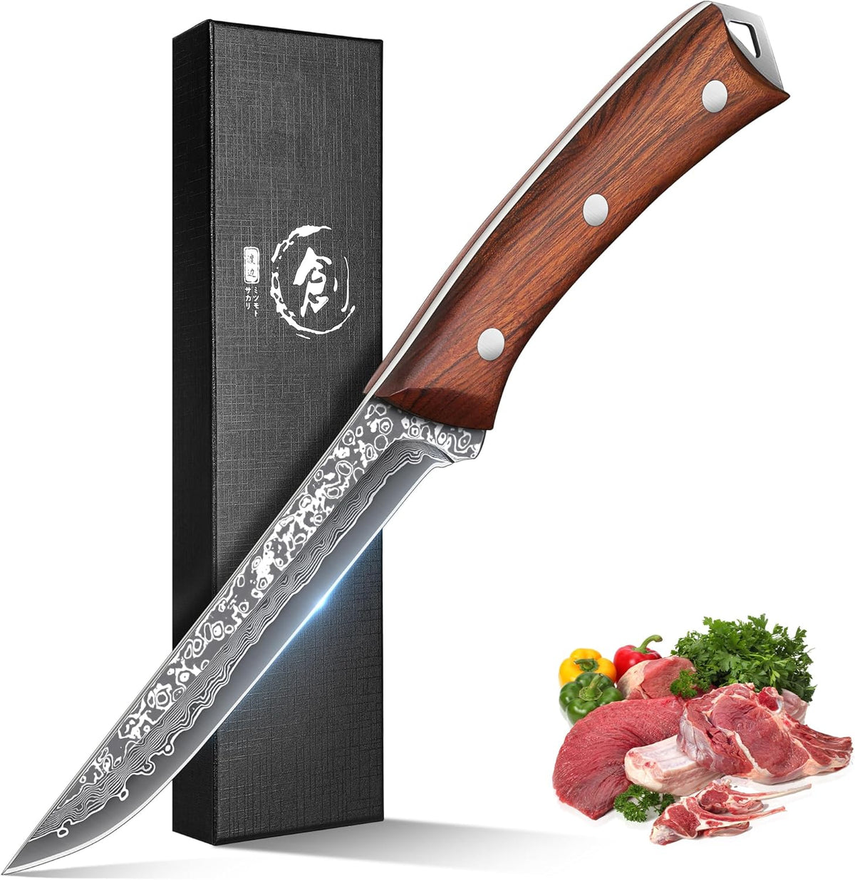 Cleaver Knife for Meat Cutting Butcher Viking Boning Knife | Hand Forged In Fire Chopping Cutter with Sheath Outdoor BBQ Camping Birthday Christmas Chef Gift Idea Men 8.4"