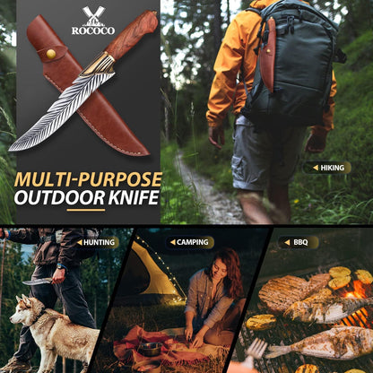 Cleaver Knife for Meat Cutting Butcher Viking Boning Knife | Hand Forged In Fire Chopping Cutter with Sheath Outdoor BBQ Camping Birthday Christmas Chef Gift Idea Men 8.4"