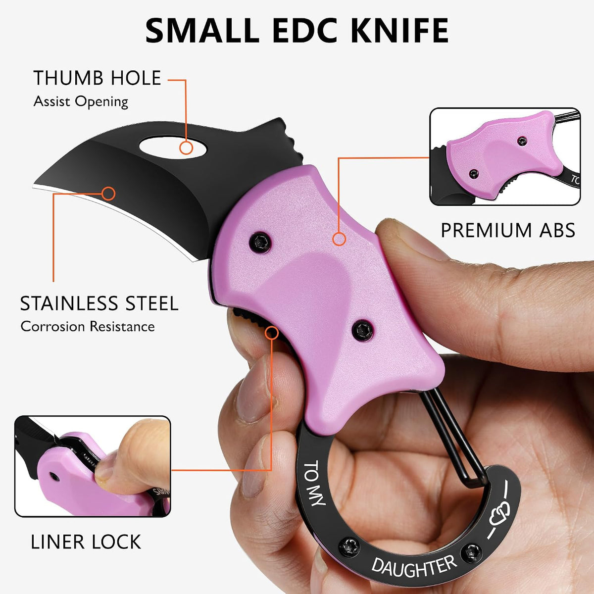 BIRD 3 Pack Pink Pocket Knife for Women