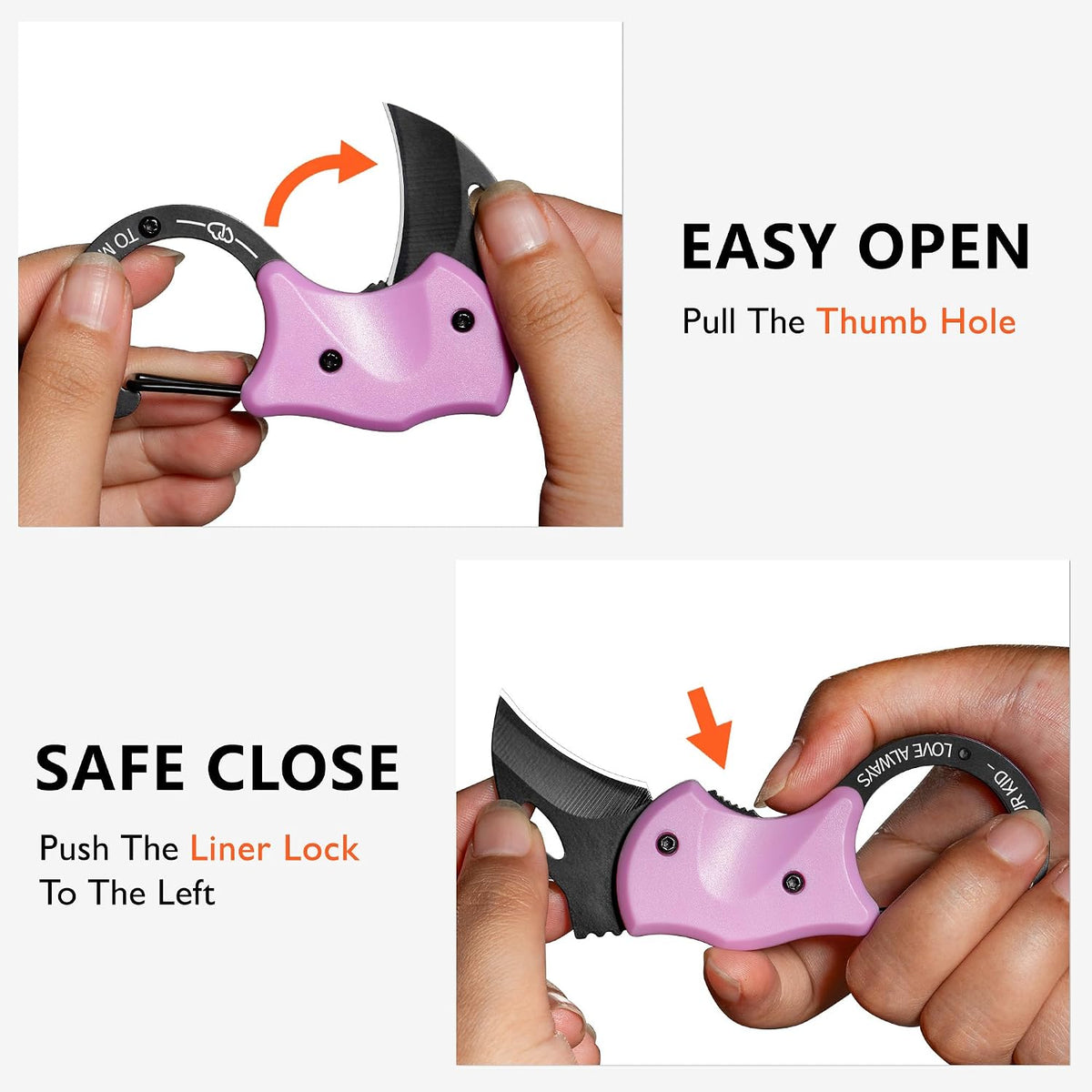 BIRD 3 Pack Pink Pocket Knife for Women