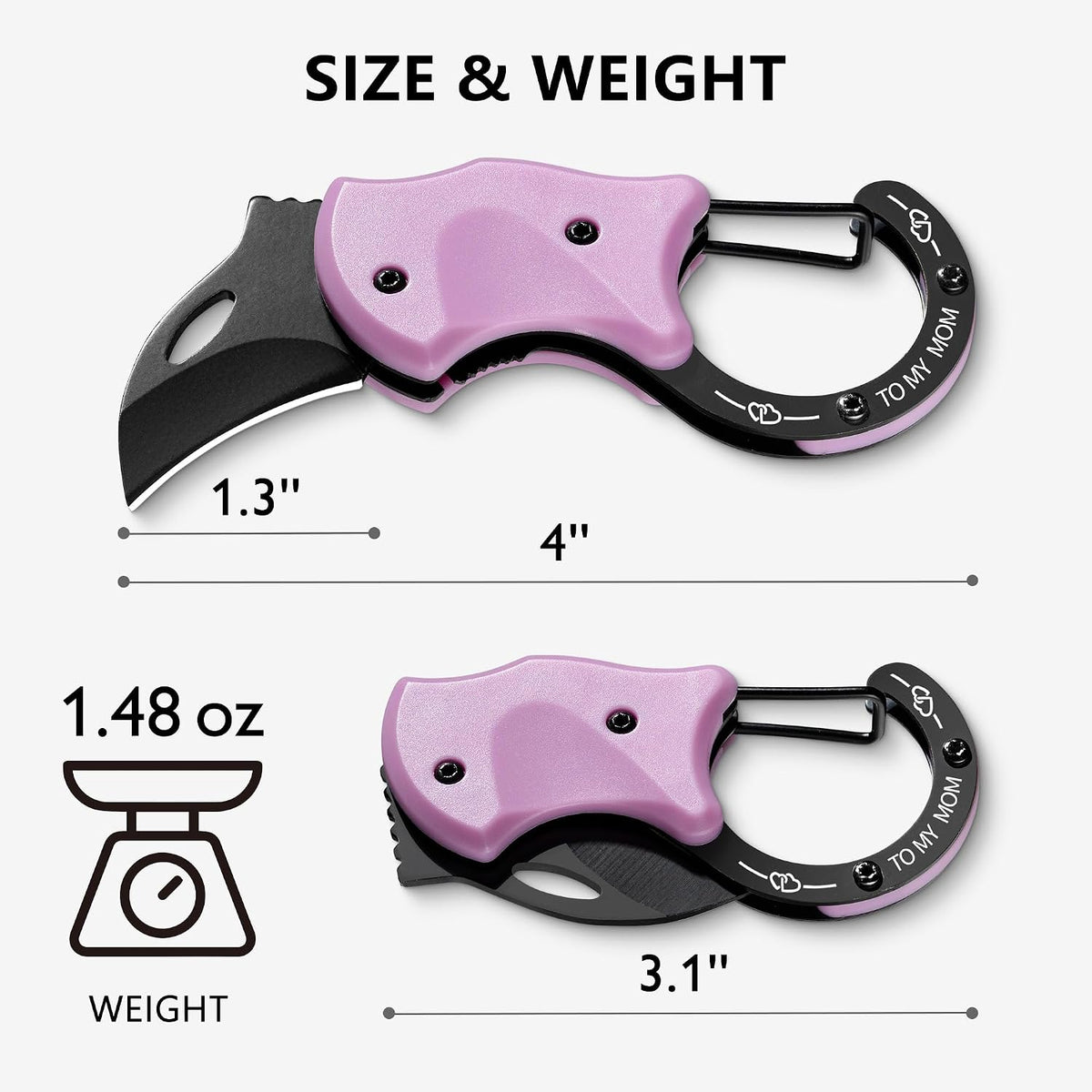 BIRD 3 Pack Pink Pocket Knife for Women