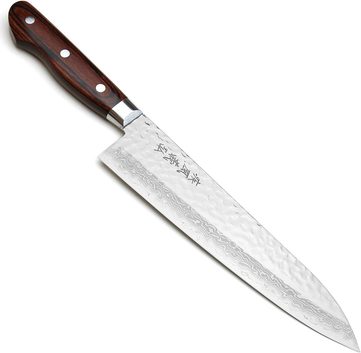 Yoshihiro VG10 16 Layer Hammered Damascus Gyuto Japanese Chefs Knife (7'' (180mm))