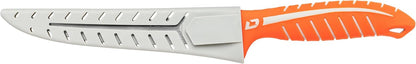 Dextreme Dual Edge 8" Flexible Fillet Knife, Sheath | Flexible dual edge high-carbon stainless blade glides along bones. Protective sheath included for boat and kitchen use.