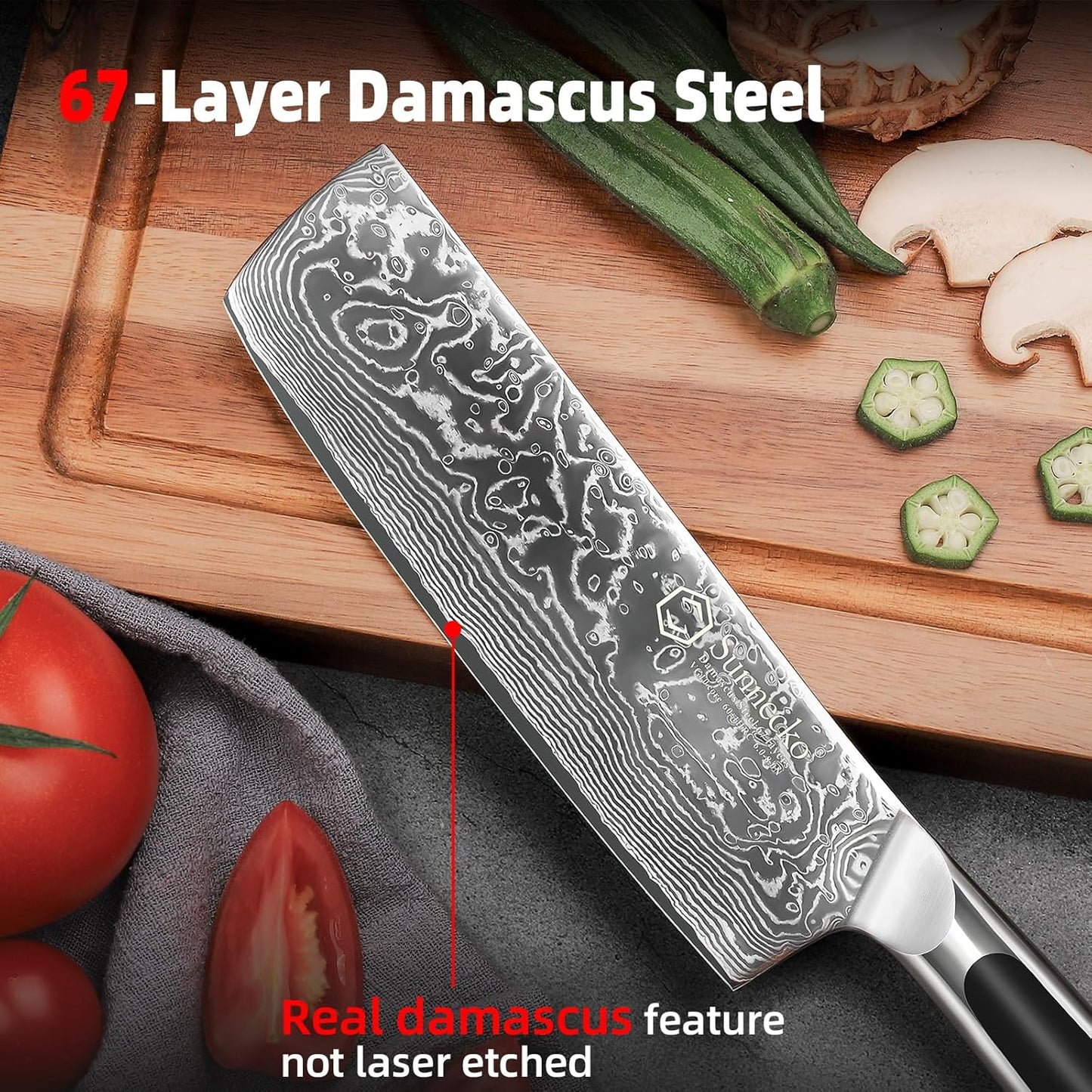 3.5 Inch Paring Knife, 67-Layer Damascus Steel VG-10 Blade, Small Fruit Slicer with Inlaid Handle, Multi-purpose Peeling & Petty Cutter for Vegetables