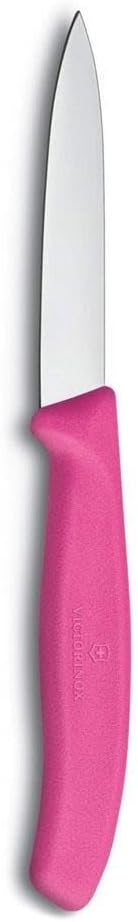 3.25 Inch Swiss Classic Paring Knife with Straight Edge, Spear Point, Pink