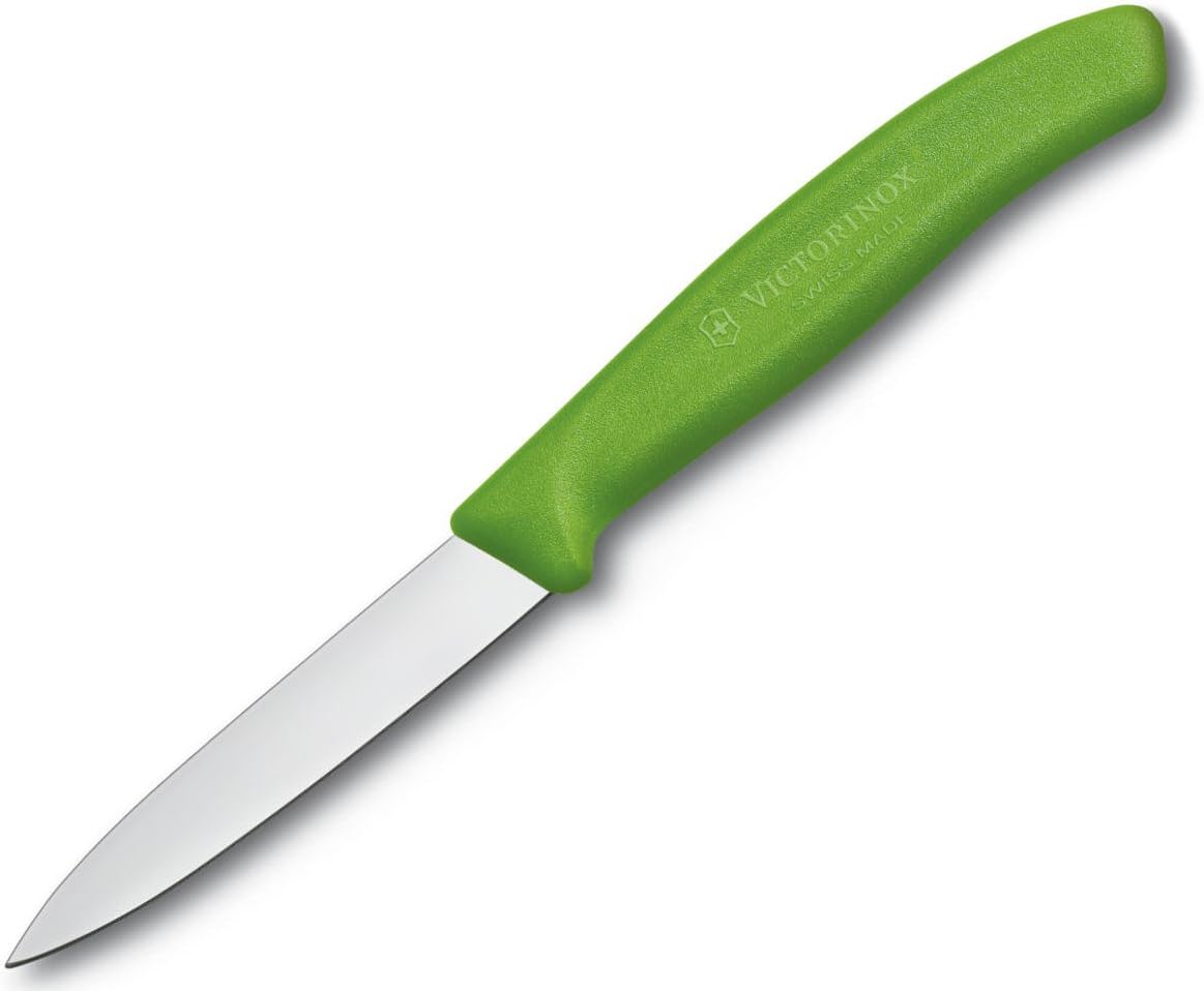 3.25 Inch Swiss Classic Paring Knife with Straight Edge, Spear Point, Pink