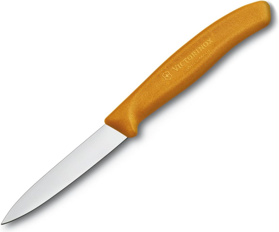 3.25 Inch Swiss Classic Paring Knife with Straight Edge, Spear Point, Pink