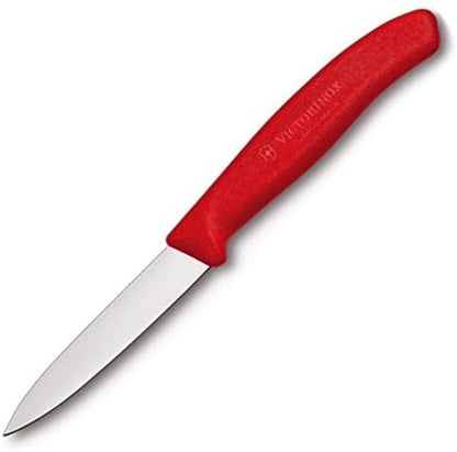 3.25 Inch Swiss Classic Paring Knife with Straight Edge, Spear Point, Pink