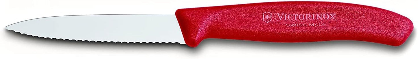 3.25 Inch Swiss Classic Paring Knife with Straight Edge, Spear Point, Pink
