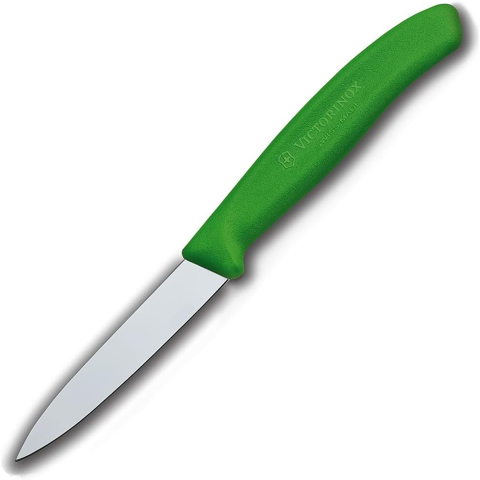 3.25 Inch Swiss Classic Paring Knife with Straight Edge, Spear Point, Pink