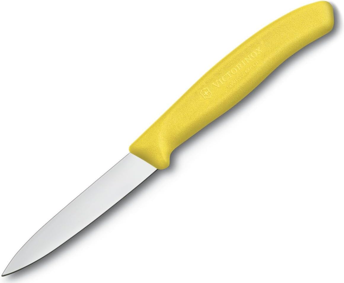 3.25 Inch Swiss Classic Paring Knife with Straight Edge, Spear Point, Pink