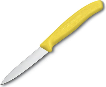 3.25 Inch Swiss Classic Paring Knife with Straight Edge, Spear Point, Pink