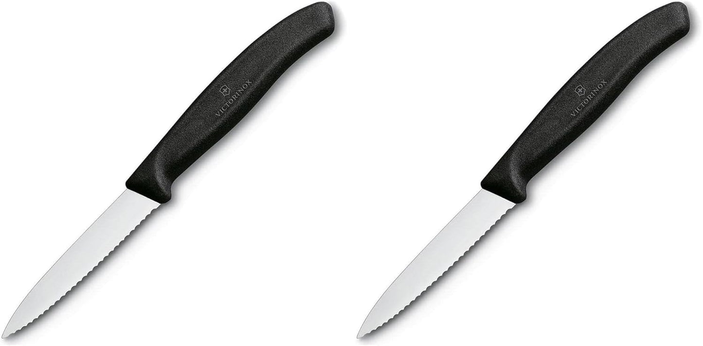 3.25 Inch Swiss Classic Paring Knife with Straight Edge, Spear Point, Pink