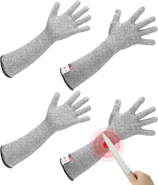 Cut Resistant Sleeves with Gloves, Arm Protection Sleeve HPPE Farmer Gardening Sleeves for Welding, Farming