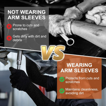 Cut Resistant Sleeves with Gloves, Arm Protection Sleeve HPPE Farmer Gardening Sleeves for Welding, Farming