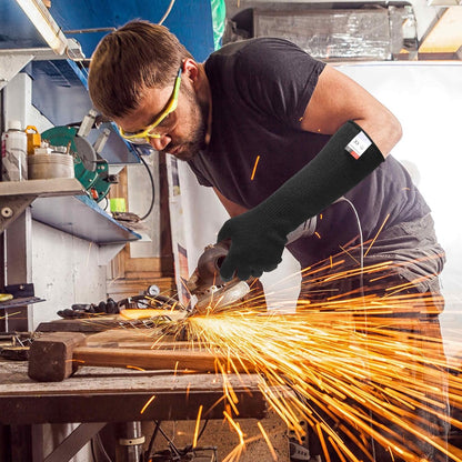 Cut Resistant Sleeves with Gloves, Arm Protection Sleeve HPPE Farmer Gardening Sleeves for Welding, Farming