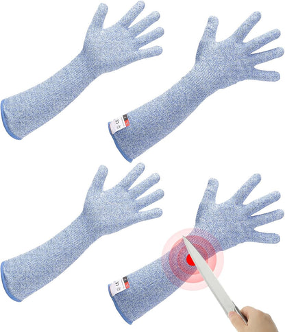 Cut Resistant Sleeves with Gloves, Arm Protection Sleeve HPPE Farmer Gardening Sleeves for Welding, Farming