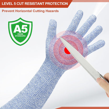 Cut Resistant Sleeves with Gloves, Arm Protection Sleeve HPPE Farmer Gardening Sleeves for Welding, Farming