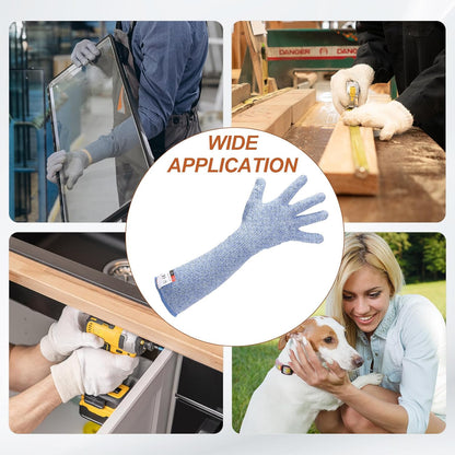 Cut Resistant Sleeves with Gloves, Arm Protection Sleeve HPPE Farmer Gardening Sleeves for Welding, Farming