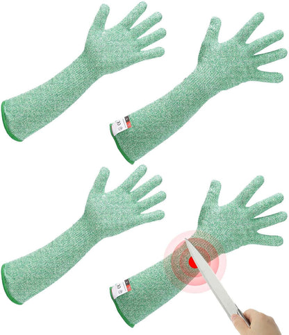 Cut Resistant Sleeves with Gloves, Arm Protection Sleeve HPPE Farmer Gardening Sleeves for Welding, Farming