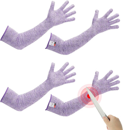 Cut Resistant Sleeves with Gloves, Arm Protection Sleeve HPPE Farmer Gardening Sleeves for Welding, Farming