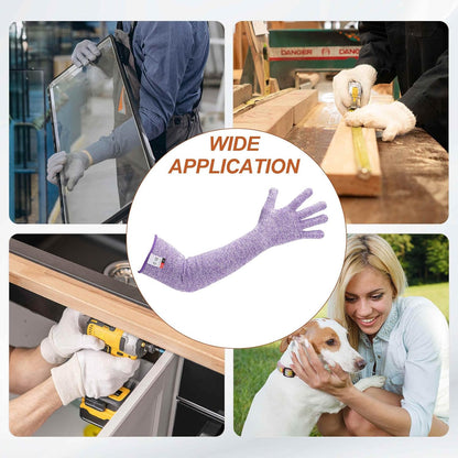 Cut Resistant Sleeves with Gloves, Arm Protection Sleeve HPPE Farmer Gardening Sleeves for Welding, Farming