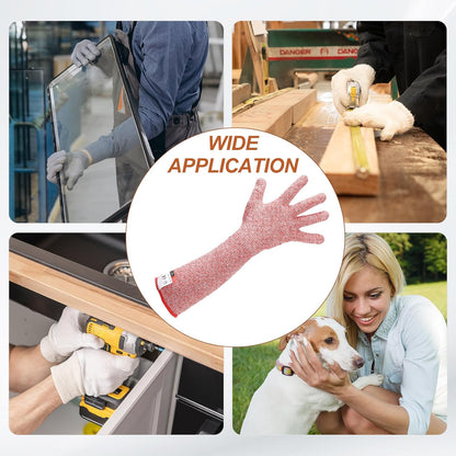Cut Resistant Sleeves with Gloves, Arm Protection Sleeve HPPE Farmer Gardening Sleeves for Welding, Farming