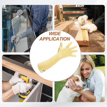 Cut Resistant Sleeves with Gloves, Arm Protection Sleeve HPPE Farmer Gardening Sleeves for Welding, Farming