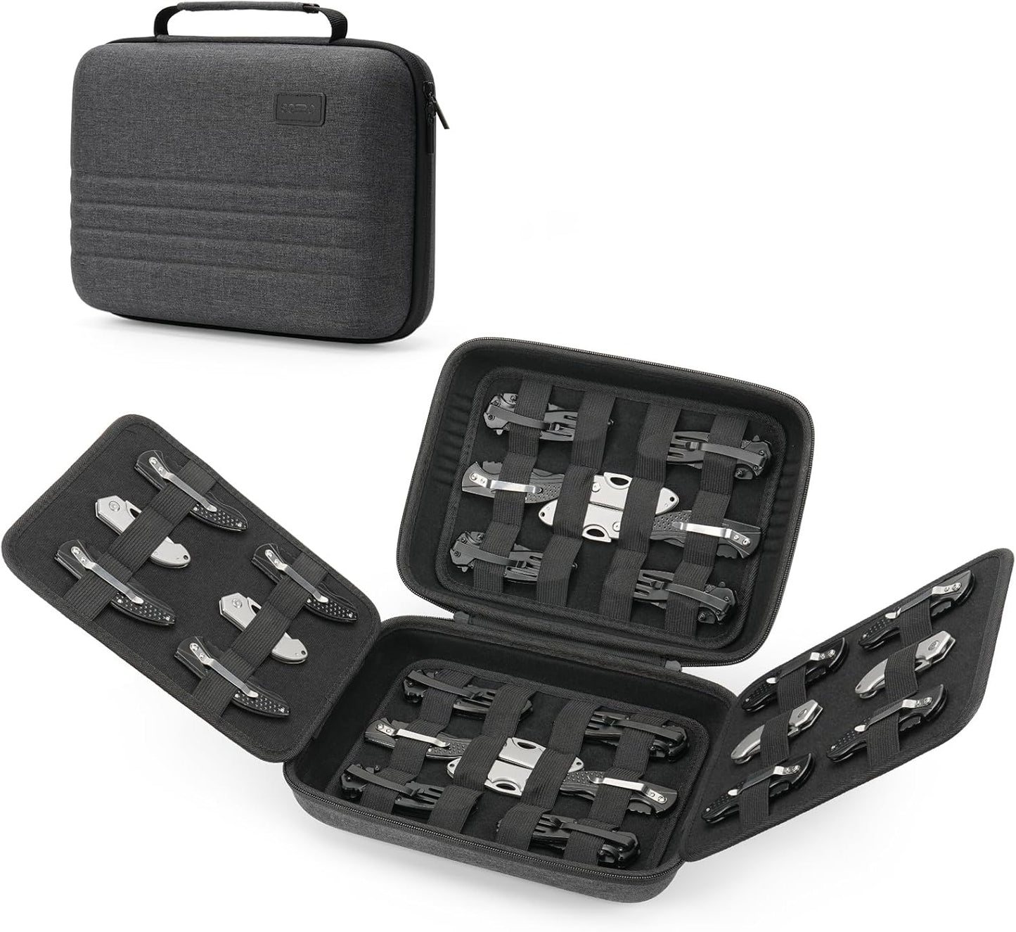 Knife Case for 40+ Pocket Knives, Display Collection, Folding Knife Holder | Butterfly Knives Storage Organizer, Multi-purpose Storage Box for Knife Collection and Display, Only Case