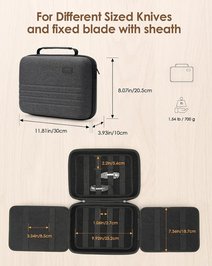 Knife Case for 40+ Pocket Knives, Display Collection, Folding Knife Holder | Butterfly Knives Storage Organizer, Multi-purpose Storage Box for Knife Collection and Display, Only Case