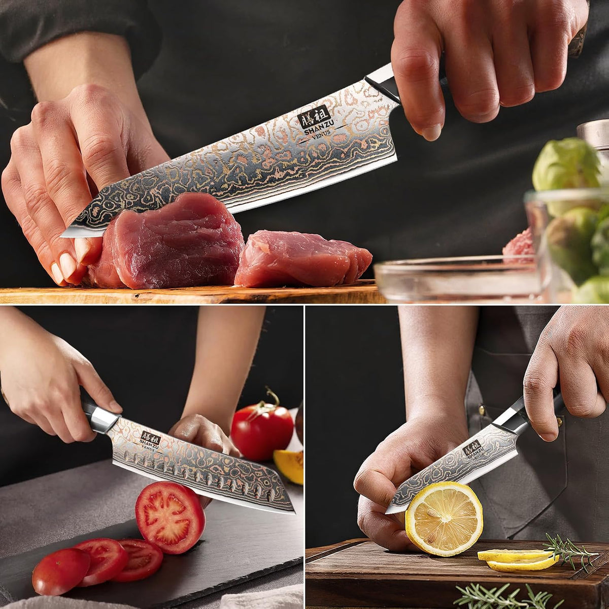 Damascus Chef Knife 8 inch, Japanese Kitchen Knives