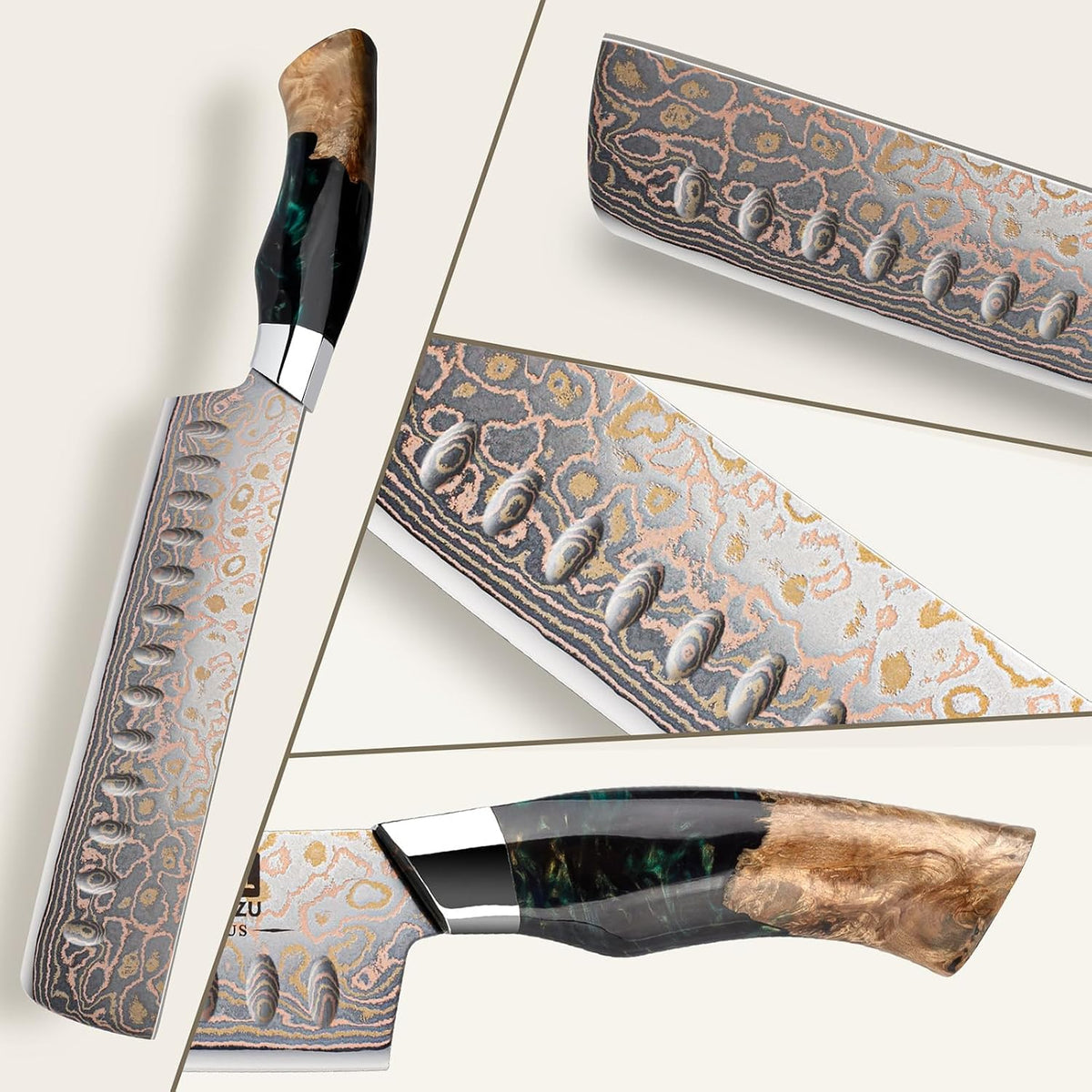 Damascus Chef Knife 8 inch, Japanese Kitchen Knives