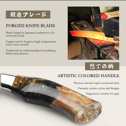 Damascus Chef Knife 8 inch, Japanese Kitchen Knives