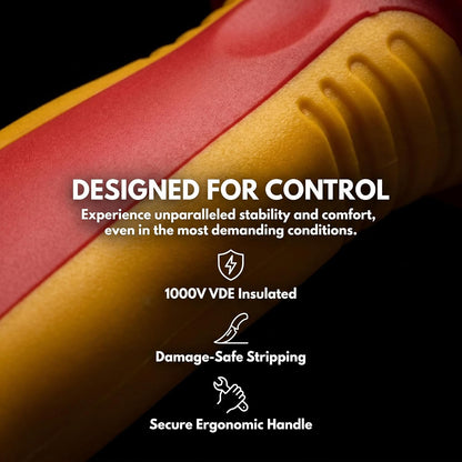 Dismantling Knife, 1000V Insulation Electrician Knife, Cable Stripper Tool, Cable Stripper Cutter, Anti Magnetic Fast Strip Cable Stripper Cutter IEC60900