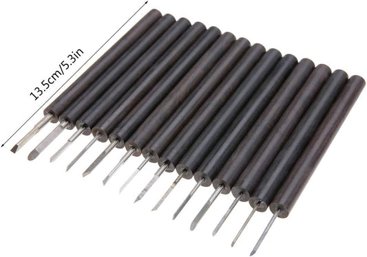 14PCS Wood Carving Set, Wood Carving Tools with a Storage Case, Purple Sandalwood Carving Tools for Relief Carvings and Stencils