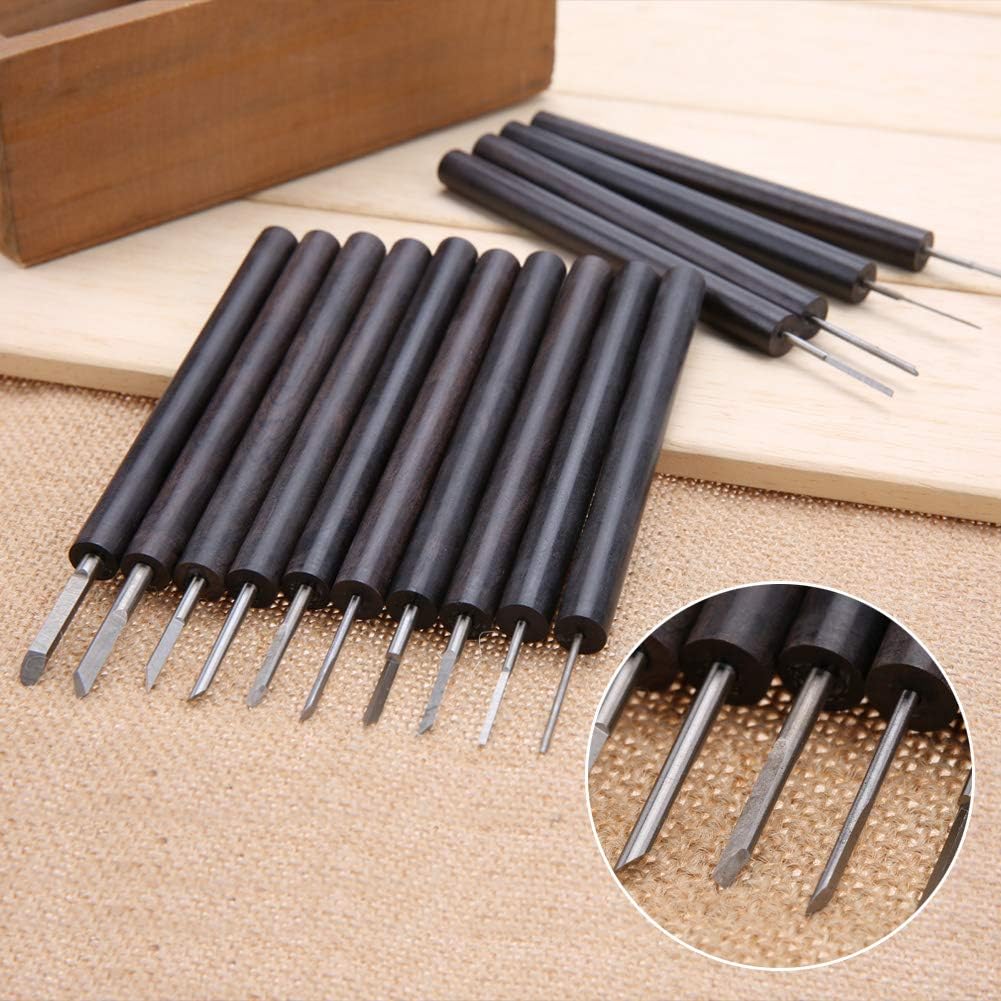 14PCS Wood Carving Set, Wood Carving Tools with a Storage Case, Purple Sandalwood Carving Tools for Relief Carvings and Stencils
