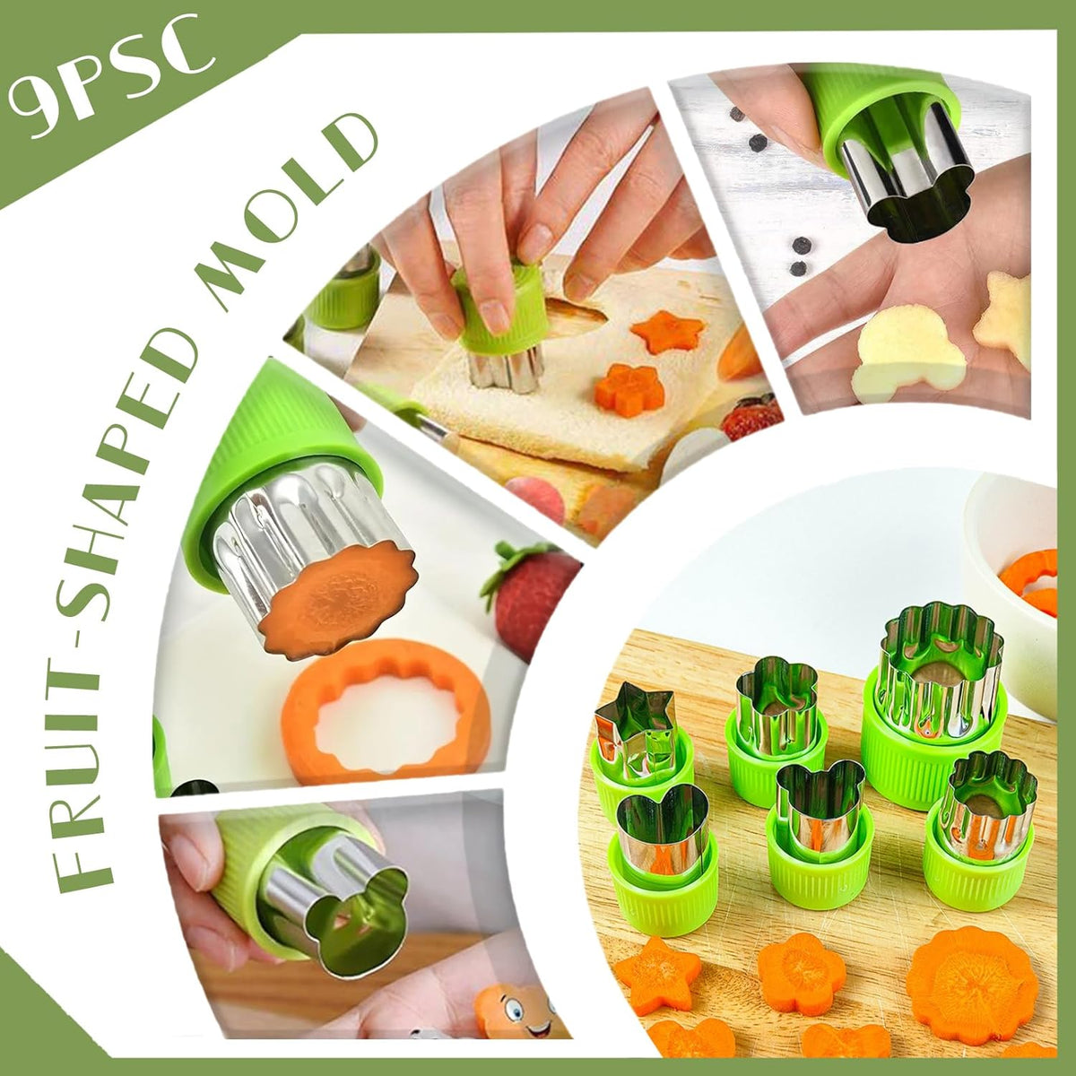 14Pcs Stainless Steel Fruits Vegetable Carving Tools Set | Melon Baller Scoop Set, Fruit Cutters Shapes, Cantaloupe Cutter Slicer Tool Piranha Spiral Cutter and V-Tool for Sculpting