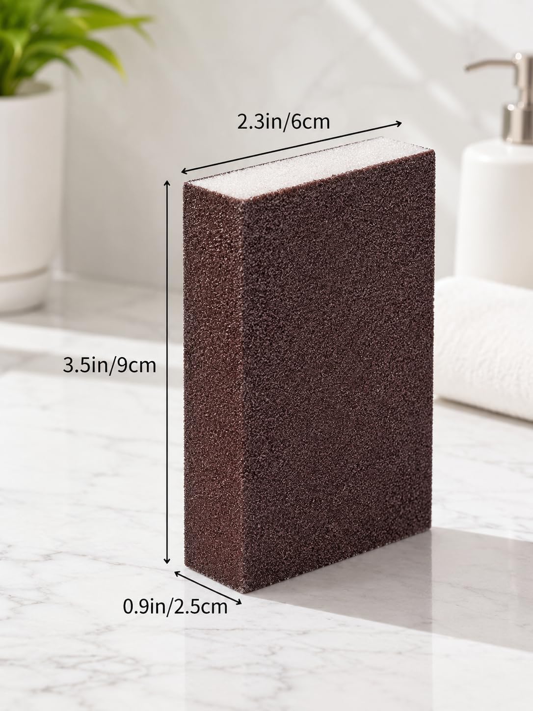 2 Pack Sandpaper Magic Sponge Cleaner Set, Ergonomic Handle Scrubber for Pots Pans Dishes, Rust Scale Removal Pad, Kitchen Cookware Stain Remover Tool