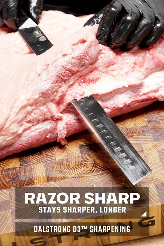 Slicing Knife - 14 inch - Shadow Black Series - Black Titanium Nitride Coated - High Carbon - 7CR17MOV-X Vacuum Treated Steel Carving Knife - Sheath - Kitchen Knife Slicer - NSF Certified