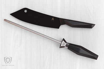 Slicing Knife - 14 inch - Shadow Black Series - Black Titanium Nitride Coated - High Carbon - 7CR17MOV-X Vacuum Treated Steel Carving Knife - Sheath - Kitchen Knife Slicer - NSF Certified