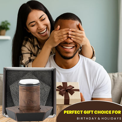 Rolling Knife Sharpener Kit – Premium Walnut Wood – 5 Magnetic Angles (12, 15, 17, 19 & 22 Degrees) – Diamond and Ceramic Discs – Durable Knife Sharpening System for Kitchen & Chef's Knives