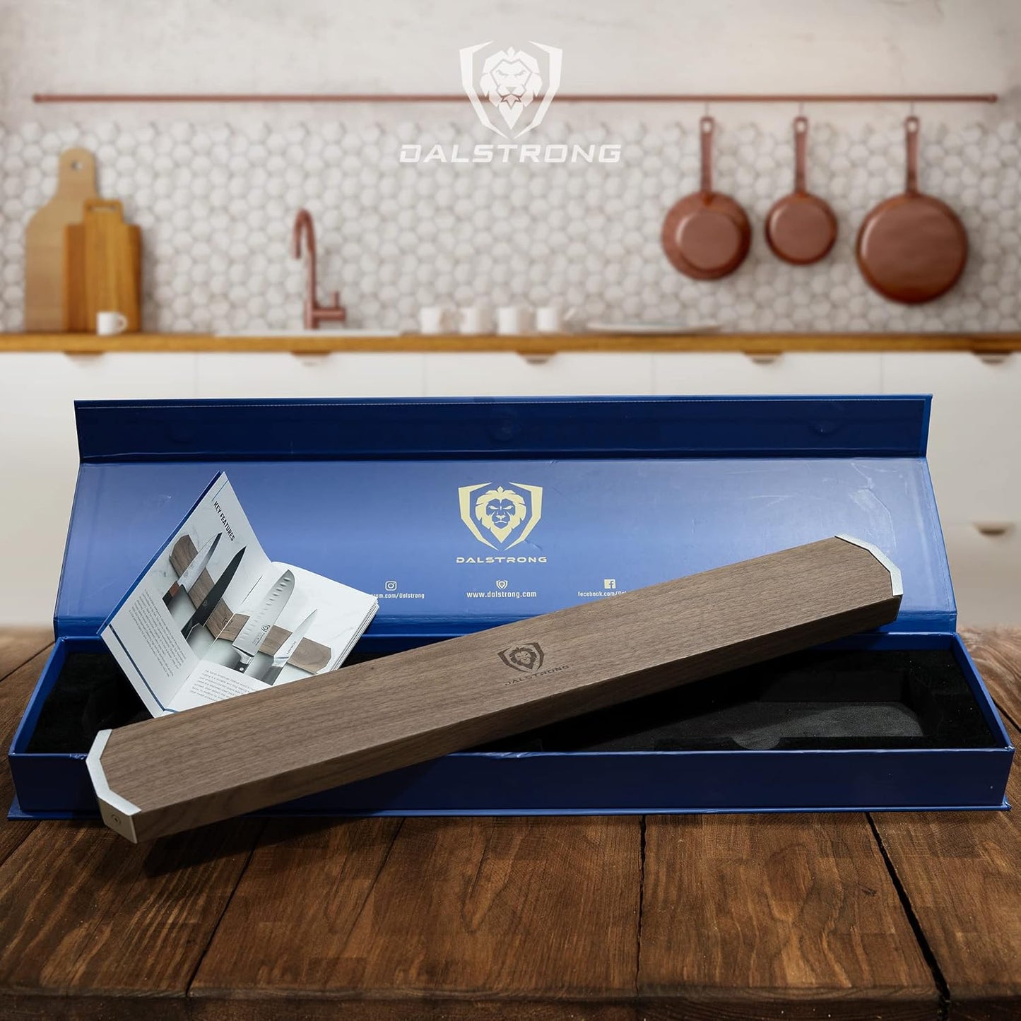 Magnetic Knife Holder Wall - Premium North American Walnut Wood - Knife Magnetic Strip - Aluminum Frame - 18" x 2.5" - Powerful Magnet Kitchen Bar - Easy Mount - Safely Display your Knives