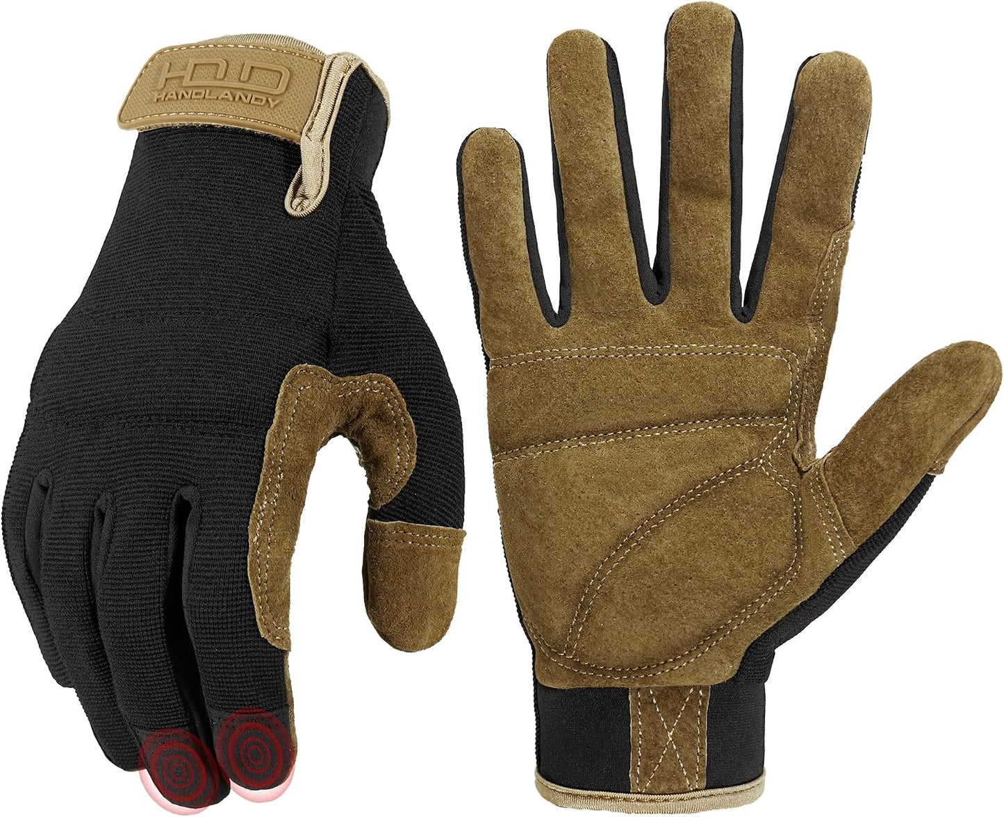 Work Gloves for Men & Women, Utility Mechanic Working Gloves Touch Screen, Flexible Gardening Gloves for Yard