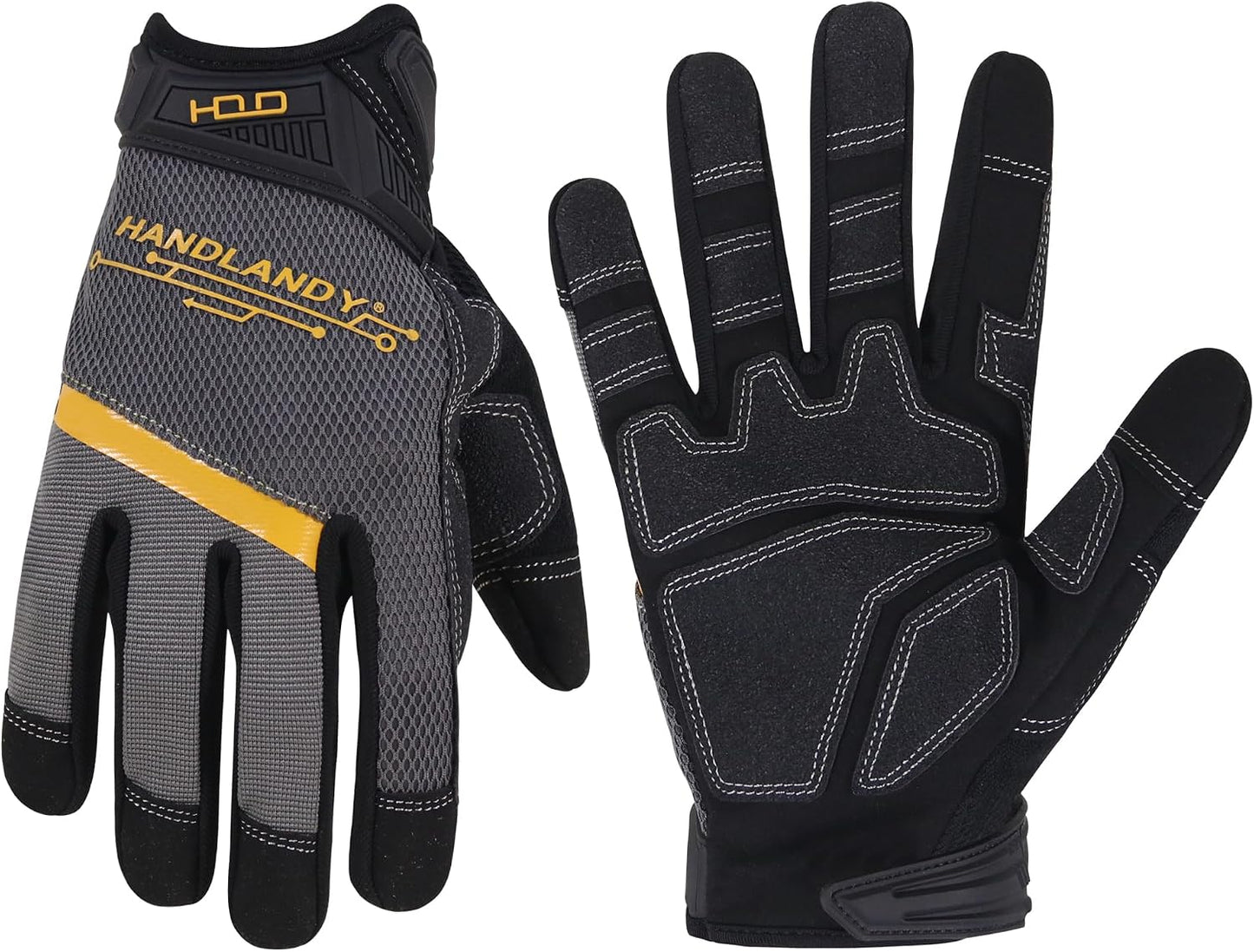 Work Gloves for Men & Women, Utility Mechanic Working Gloves Touch Screen, Flexible Gardening Gloves for Yard