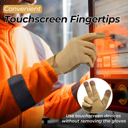 Work Gloves for Men & Women, Utility Mechanic Working Gloves Touch Screen, Flexible Gardening Gloves for Yard